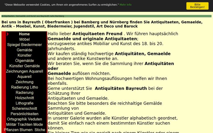 Screenshot of antikbayreuth.de