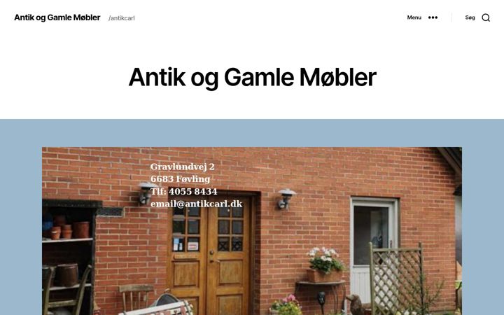 Screenshot of antikcarl.dk