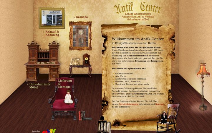 Screenshot of antikcenter-koenigs-wusterhausen.de