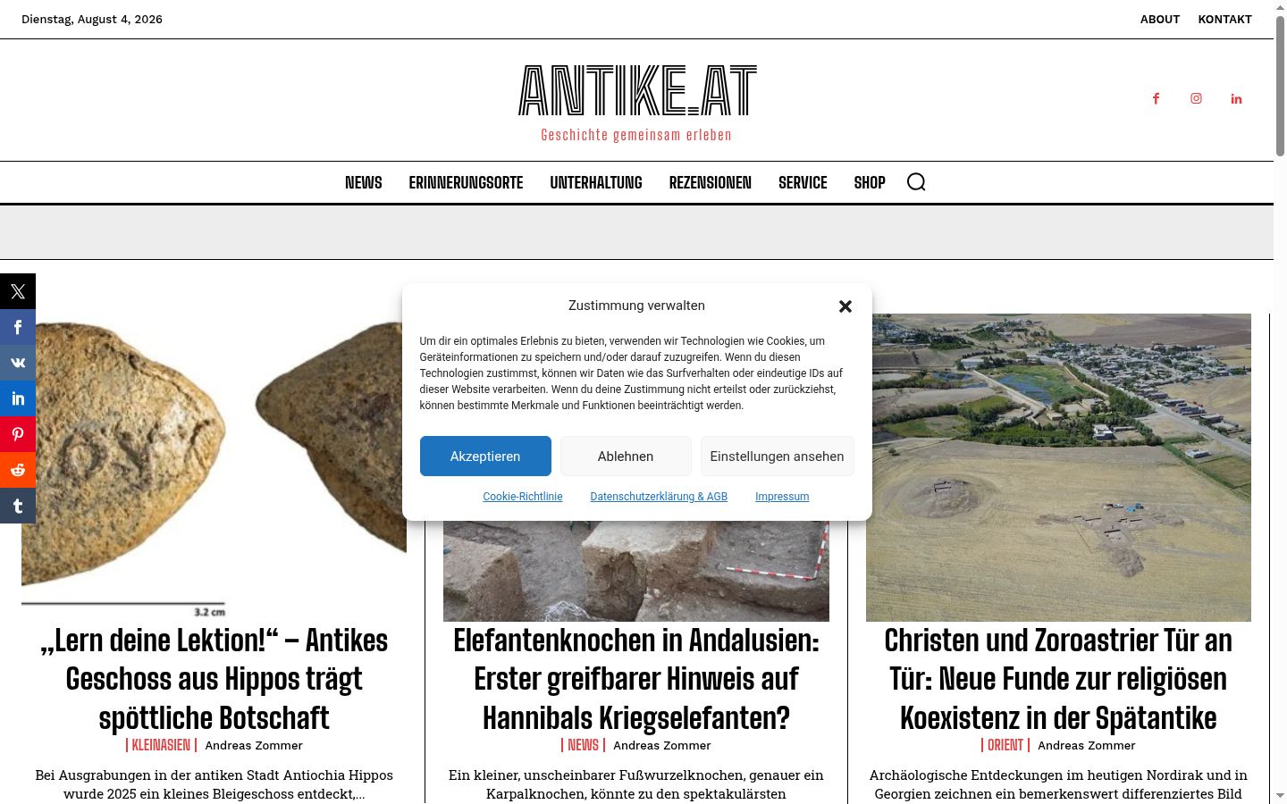Screenshot van de toestemmingsbanner zoals getoond vóór enige interactie