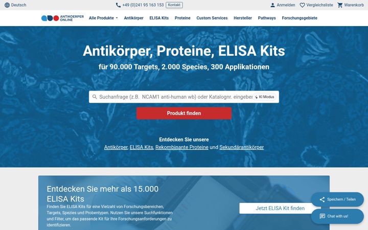 Screenshot of antikoerper-online.de
