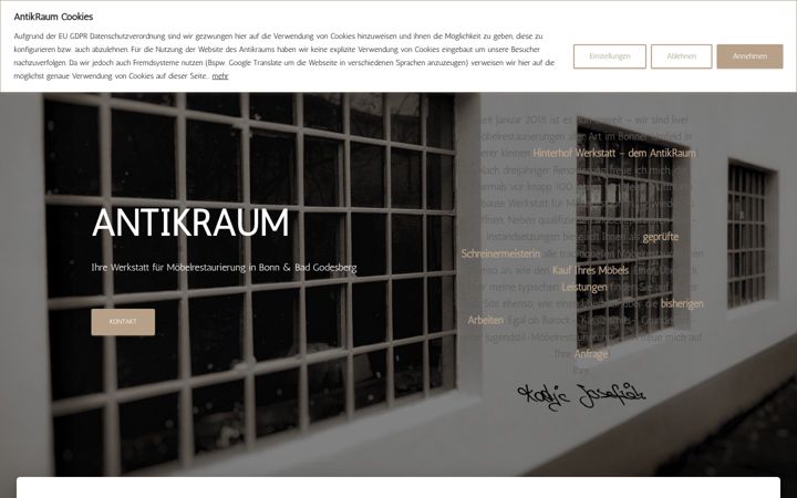 Screenshot van antikraum.com