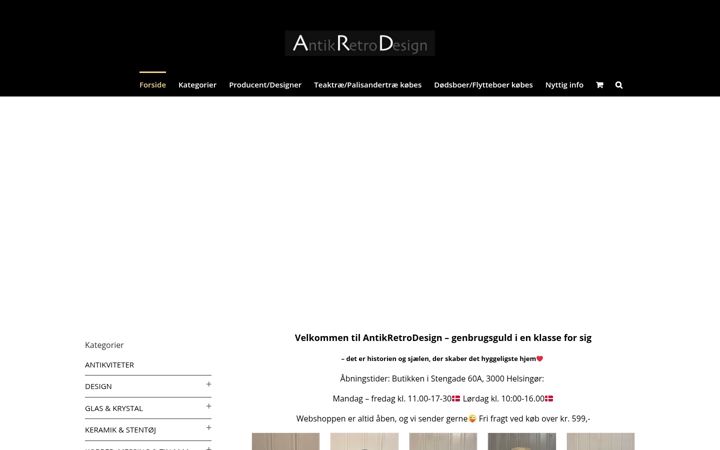Captură de ecran a antikretrodesign.dk