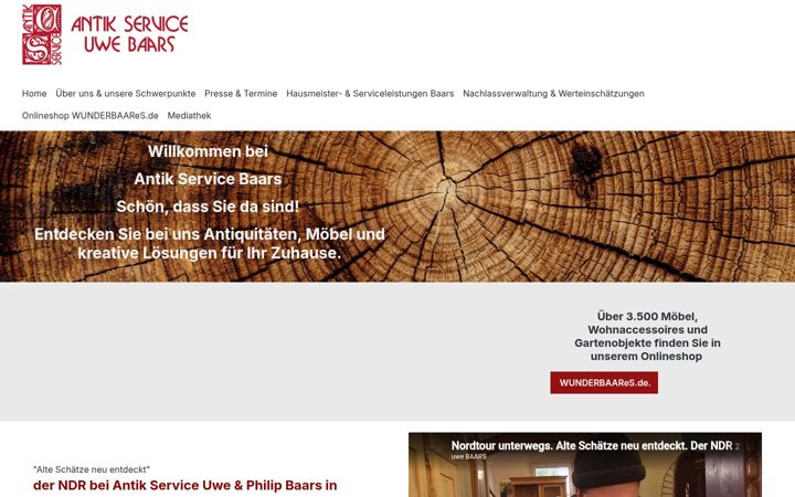 Screenshot of antikservice-baars.de