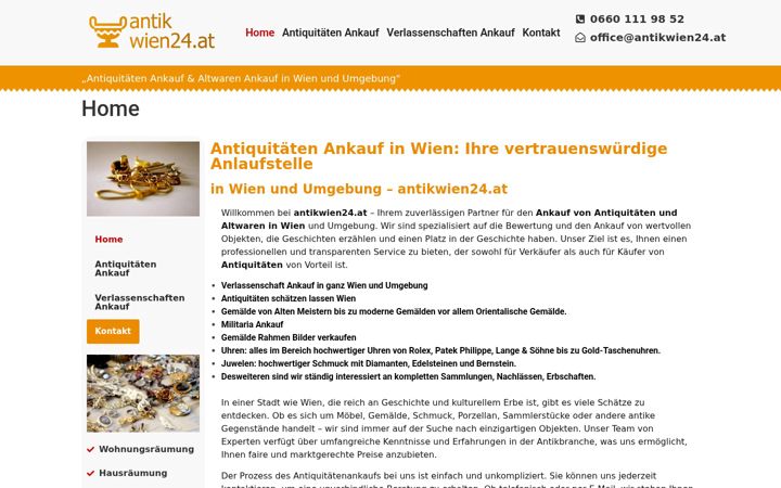 Screenshot of antikwien24.at
