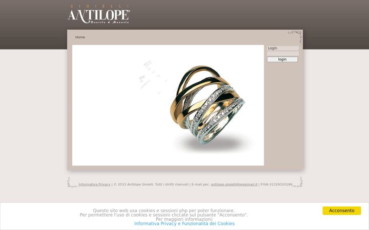 Screenshot of antilopegioielli.com