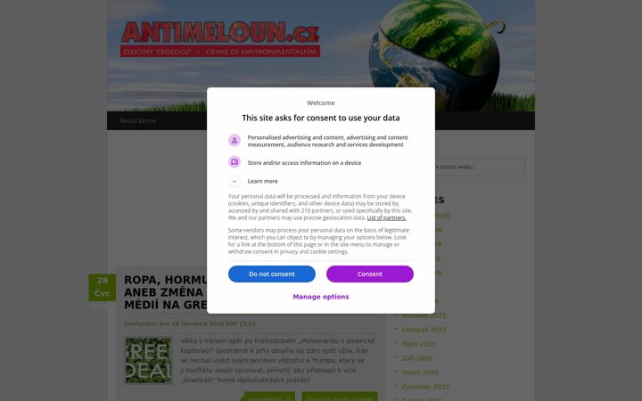 Screenshot of antimeloun.cz