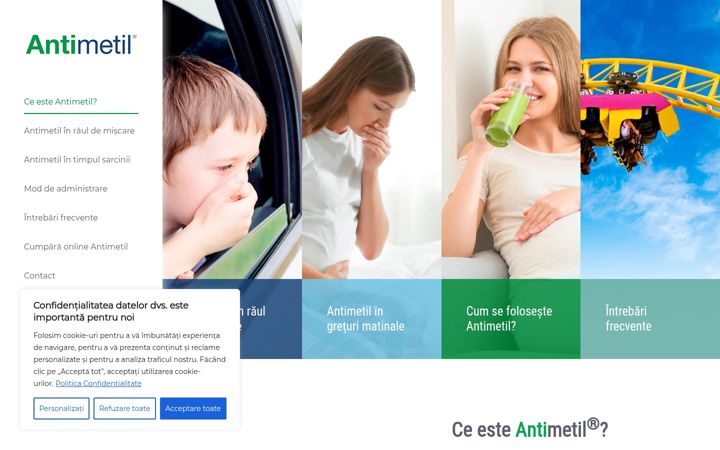 Screenshot ta' antimetil.ro