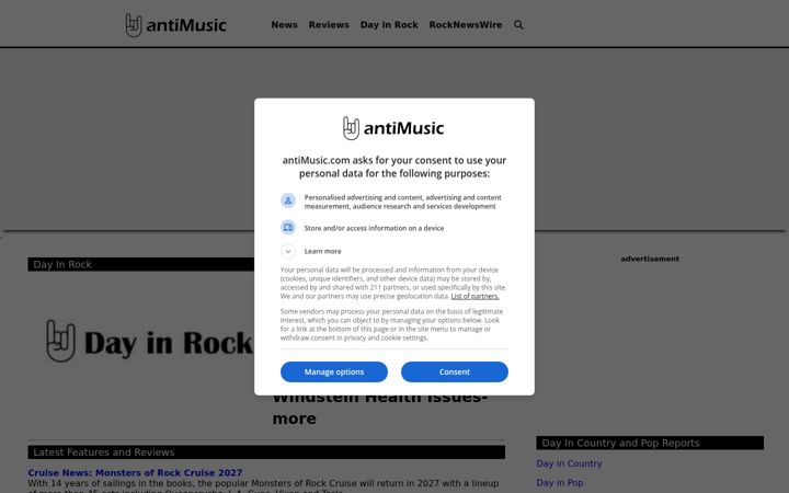 Screenshot of antimusic.com
