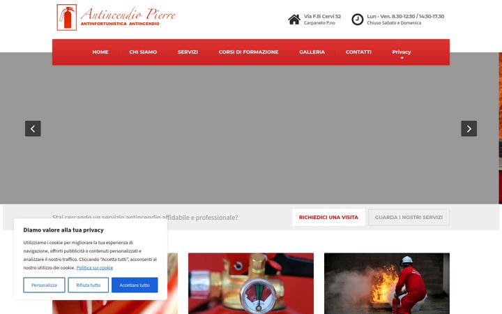 Screenshot of antincendiopierre.it
