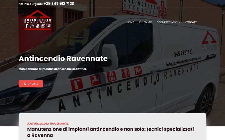 Screenshot ta' antincendioravennate.com