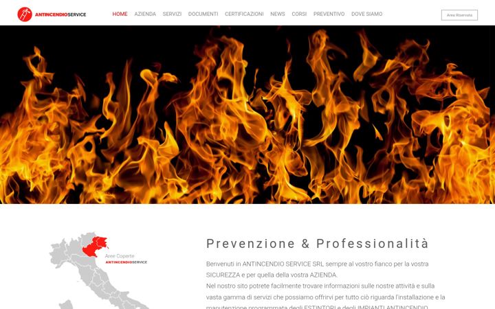 Screenshot ta' antincendioservice.it