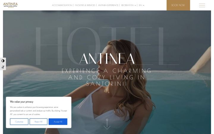 Screenshot ta' antineahotel.gr