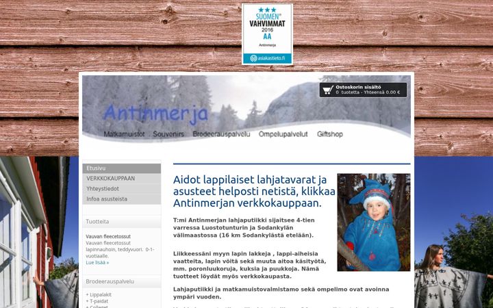 Screenshot of antinmerja.fi