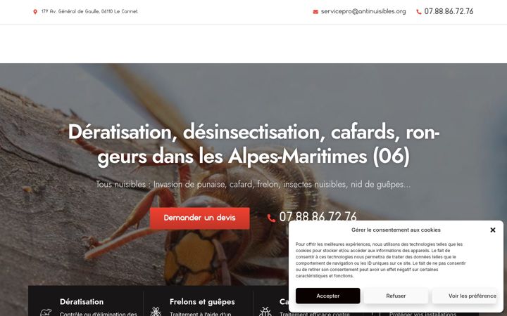Screenshot ta' antinuisibles06.fr