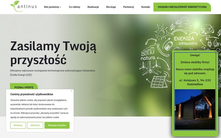 Screenshot ta' antinus.pl