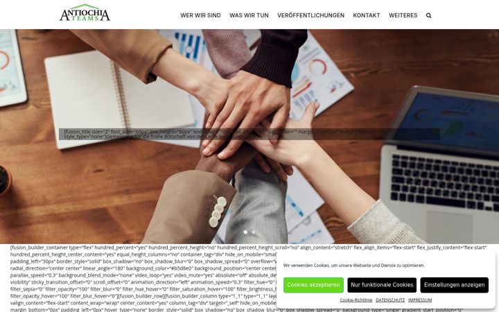 Screenshot stránky antiochiateams.org