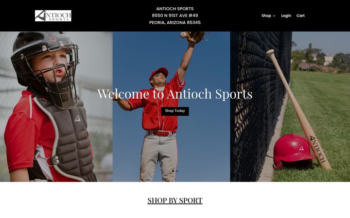 Screenshot stránky antiochsports.com