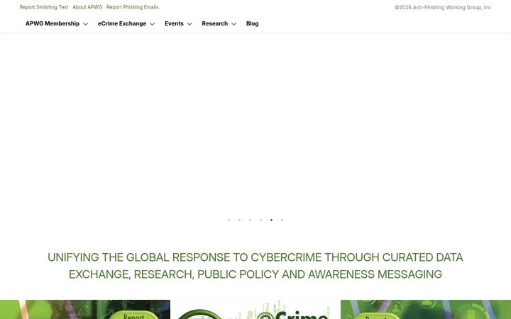 Capture d'écran de antiphishing.org
