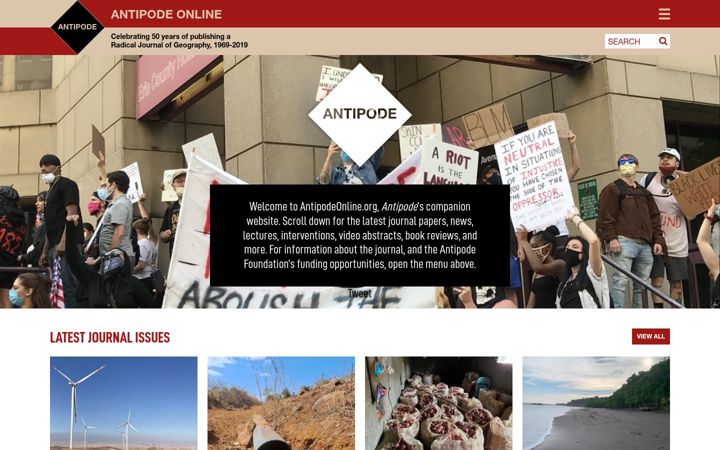 Screenshot of antipodeonline.org