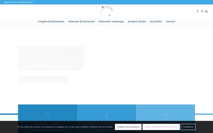 Screenshot of antipodes-evenements.com