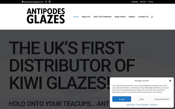 Screenshot of antipodesglazes.com