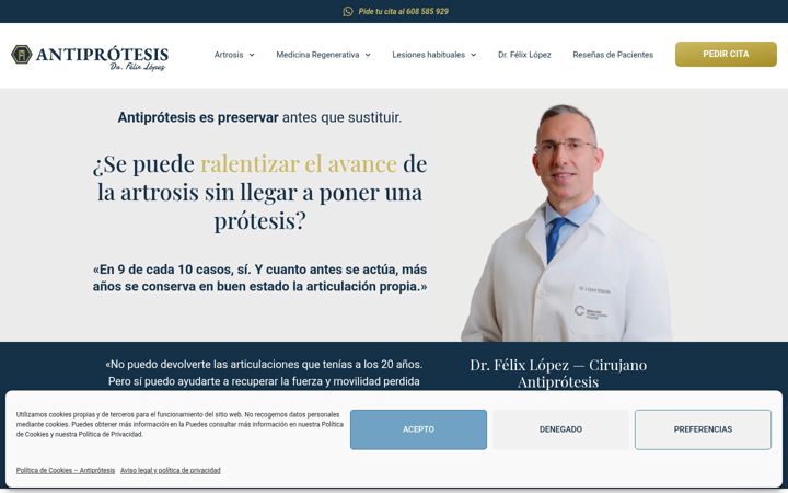 Screenshot stránky antiprotesis.com