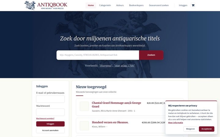 Screenshot of antiqbook.nl