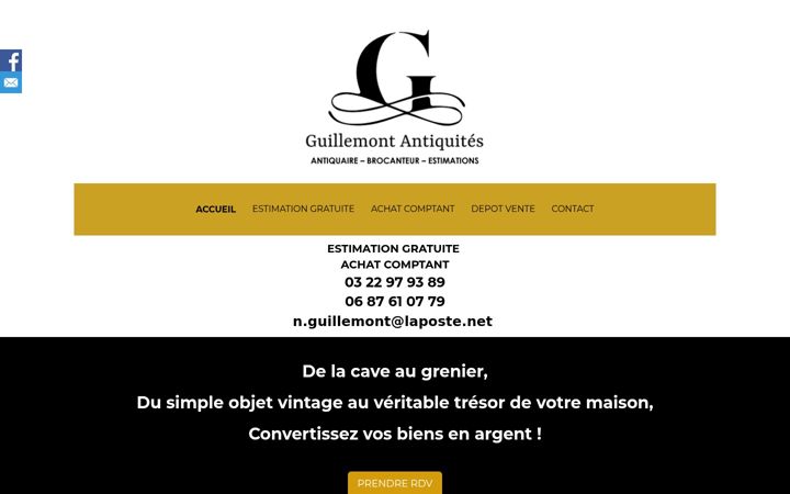 Screenshot of antiquaire-brocanteur-amiens.fr