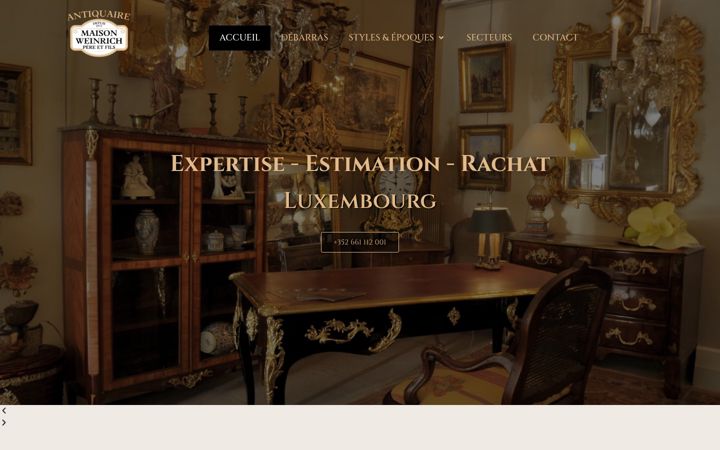 Skjermbilde av antiquaire-weinrich.be