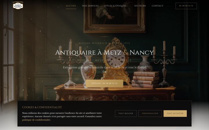 Screenshot of antiquaire-weinrich.fr