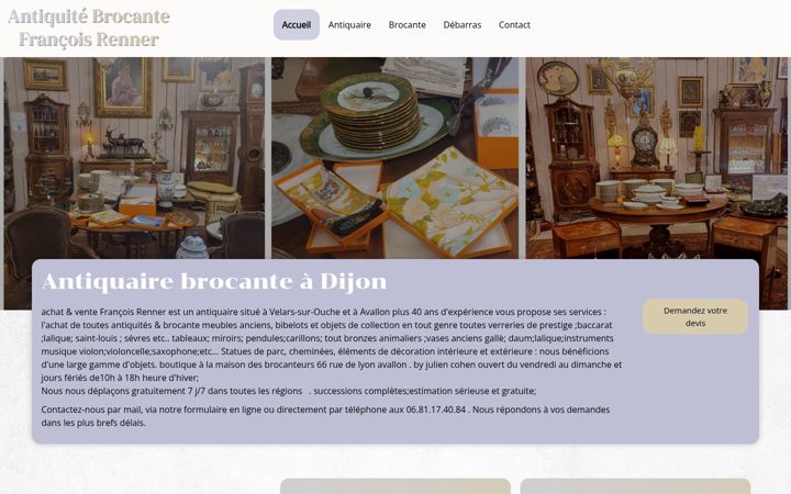 Screenshot of antiquairefrancoisrenner.fr