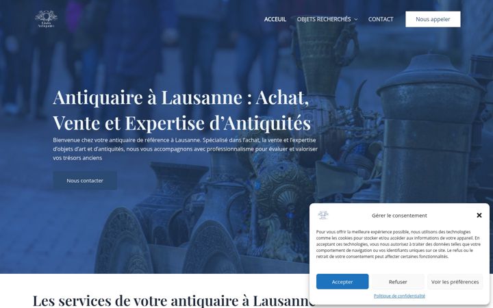 Screenshot of antiquairelausanne.ch