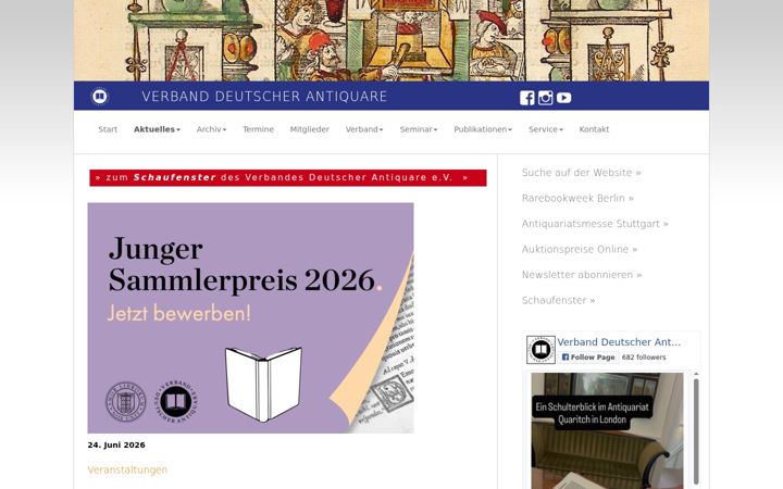 Skjermbilde av antiquare.de