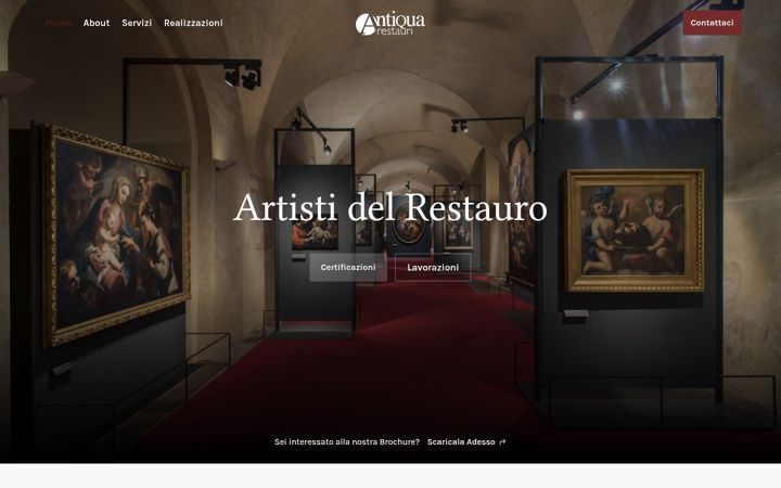 Skjermbilde av antiquarestauri.com