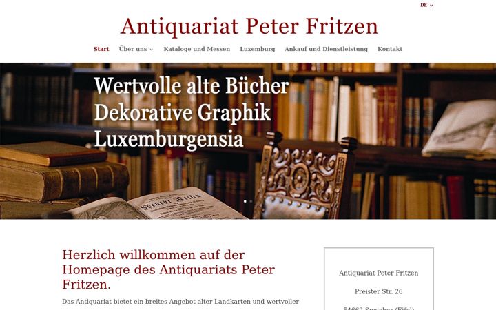 Screenshot of antiquariat-fritzen.com