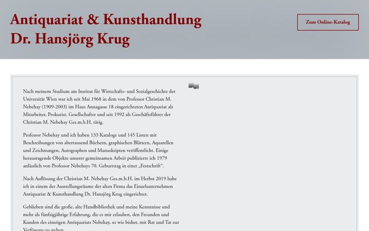 Screenshot of antiquariat-krug.at