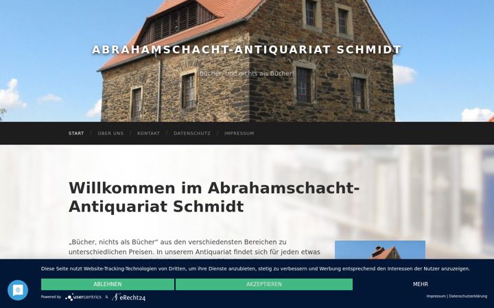 Screenshot of antiquariat-schmidt.de