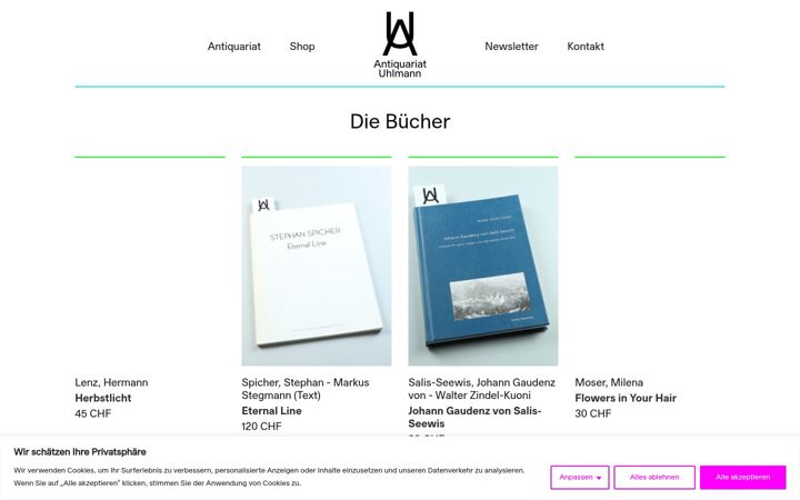 Screenshot of antiquariat-uhlmann.ch