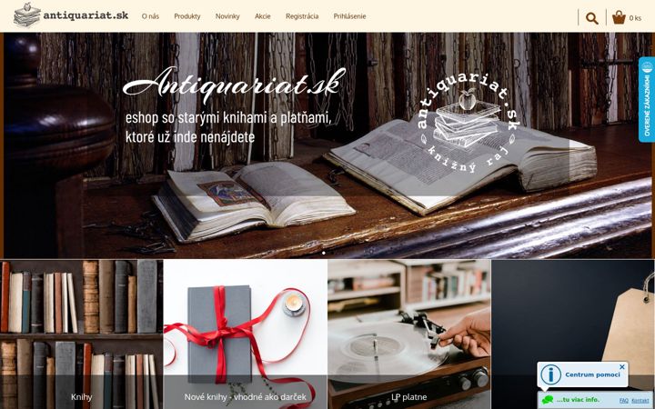 Screenshot of antiquariat.sk