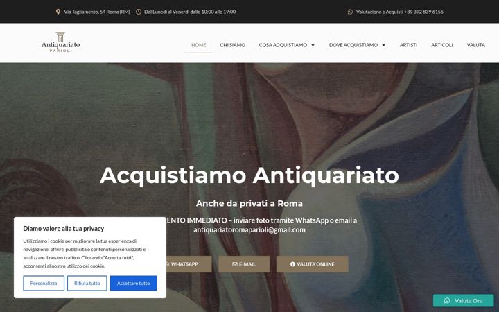 Screenshot of antiquariatoparioli.com
