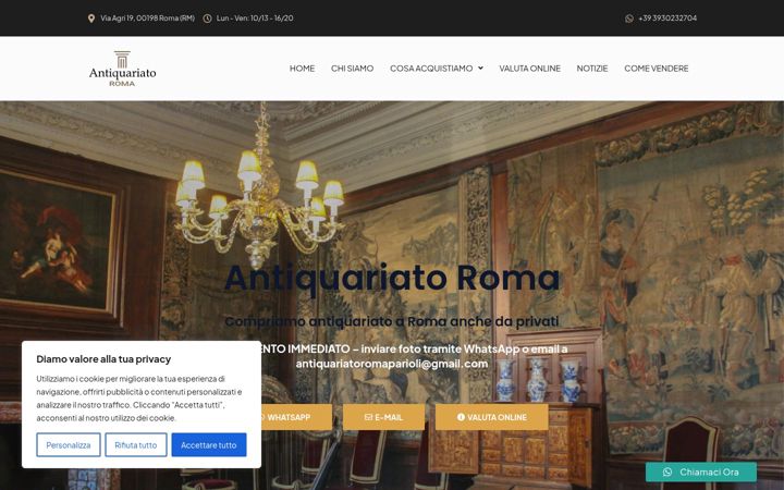 Screenshot of antiquariatoroma.it