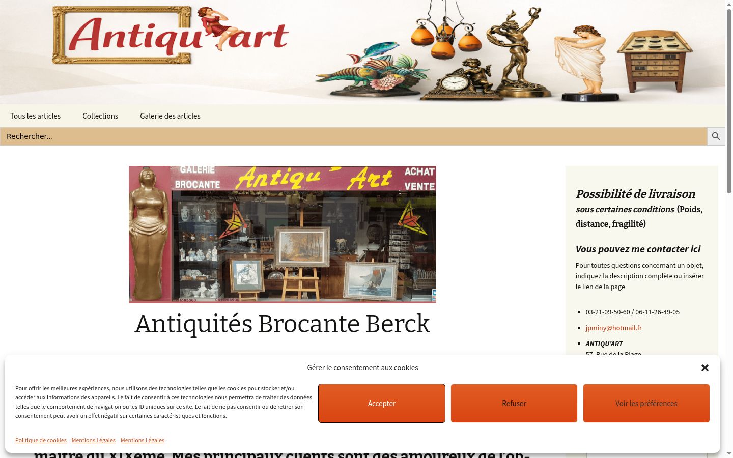 Screenshot des Einwilligungsbanners vor jeglicher Interaktion