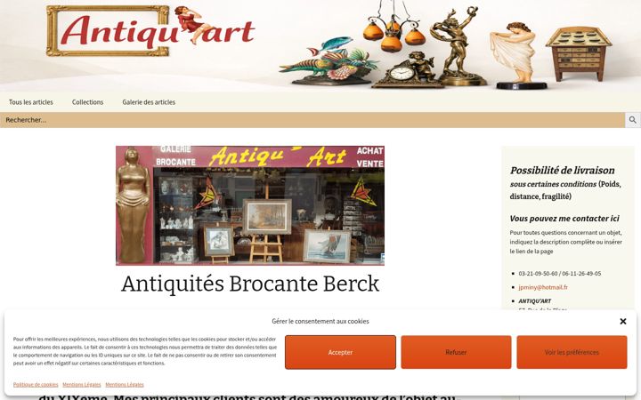 Screenshot of antiquart-berck.fr
