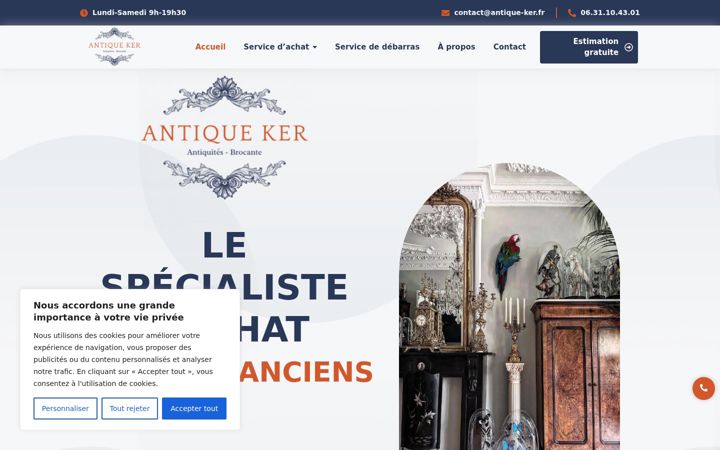 Screenshot of antique-ker.fr