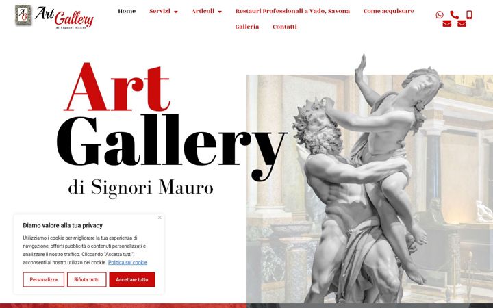 Screenshot ta' antiqueartgallery.it