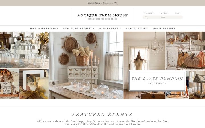 Screenshot of antiquefarmhouse.com
