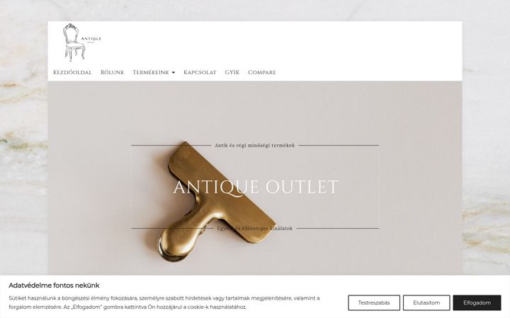 Screenshot stránky antiqueoutlet.eu