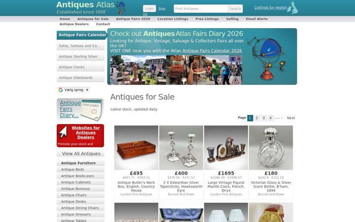 Screenshot of antiques-atlas.com