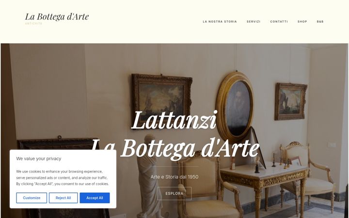 Screenshot of antiquesinitaly.com